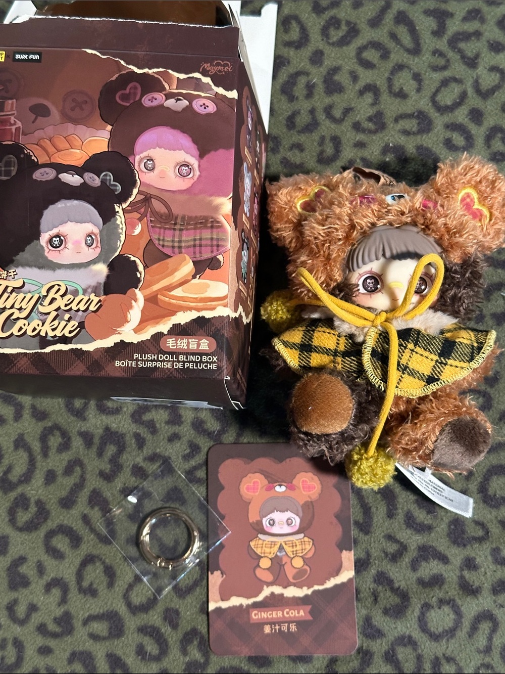 Ginger Cola Maymei Tiny Bear Cookie Plush Doll - Brown & Yellow